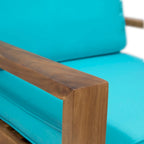 Sedie Club da Esterni Santa Ana in Legno di Acacia con Cuscini (Set da 2) di Christopher Knight Home