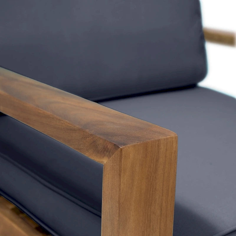 Sedie Club da Esterni Santa Ana in Legno di Acacia con Cuscini (Set da 2) di Christopher Knight Home