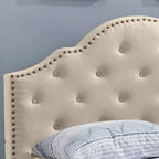 Letto imbottito trapuntato matrimoniale Cordeaux di Christopher Knight Home