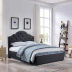 Letto imbottito trapuntato matrimoniale Cordeaux di Christopher Knight Home