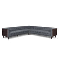 Divano sezionale capitonné Clermont Mid-century di Christopher Knight Home - 114,00 L x 114,00 P x 30,75 A