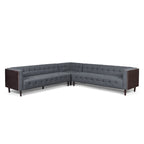 Divano sezionale capitonné Clermont Mid-century di Christopher Knight Home - 114,00 L x 114,00 P x 30,75 A