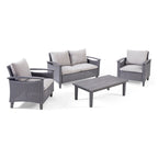 Set conversazione da 4 posti Isla Outdoor con tavolino da caffè di Christopher Knight Home