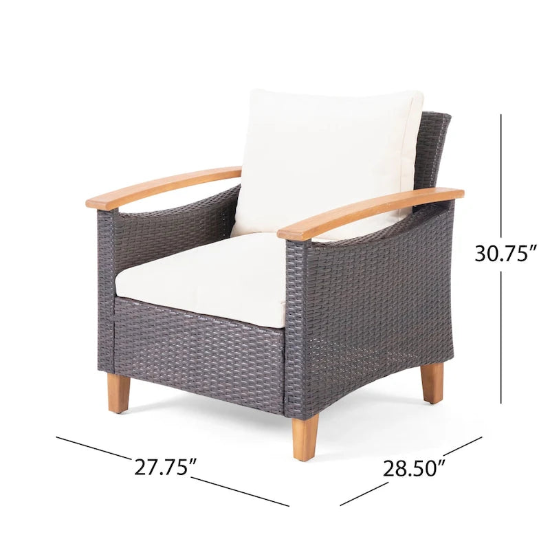Set conversazione da 4 posti Isla Outdoor con tavolino da caffè di Christopher Knight Home