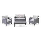 Set conversazione da 4 posti Isla Outdoor con tavolino da caffè di Christopher Knight Home