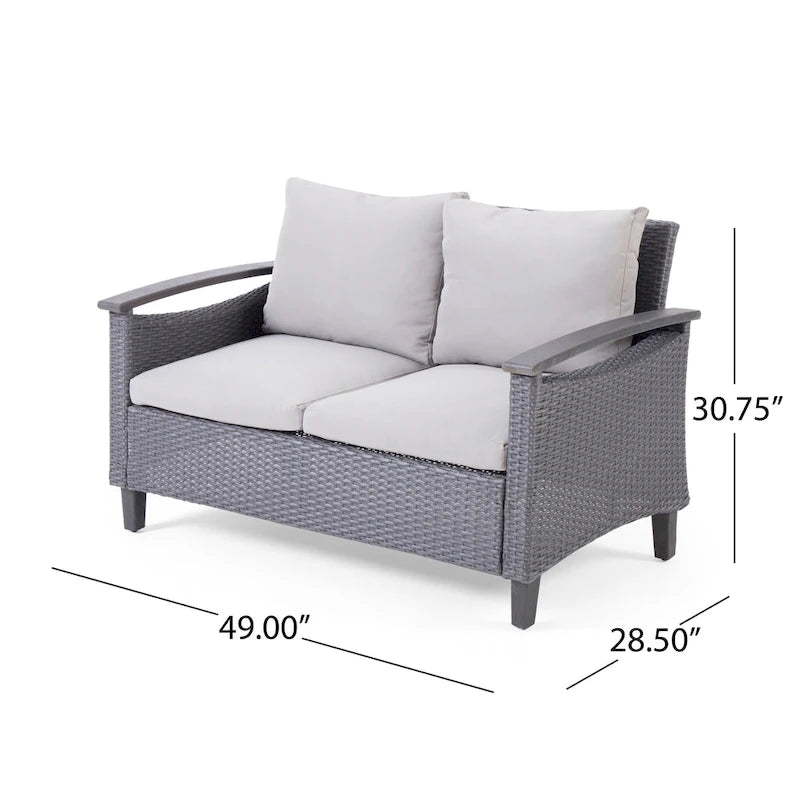 Set conversazione da 4 posti Isla Outdoor con tavolino da caffè di Christopher Knight Home