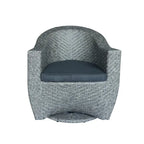 Sedia girevole da esterno in vimini Big Sur con cuscino da esterno di Christopher Knight Home