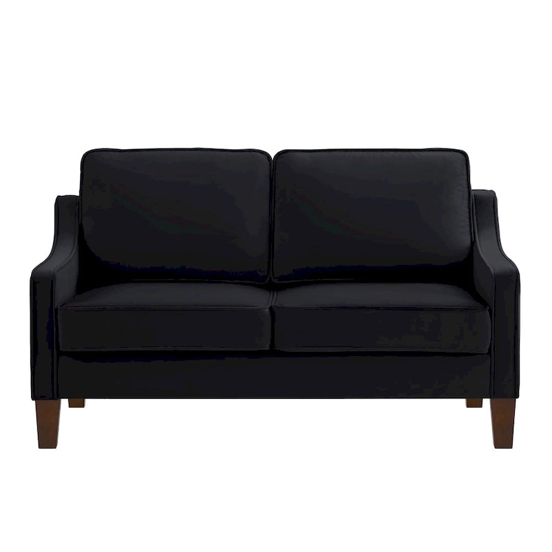 Divanetto Moderno in Velluto con Gambe in Legno - 29.00 x 51.50 x 34.25