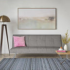 Divano letto futon con struttura in metallo e gambe in acciaio inossidabile - 32,30 x 68,90 x 29,15