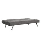 Divano letto futon con struttura in metallo e gambe in acciaio inossidabile - 32,30 x 68,90 x 29,15