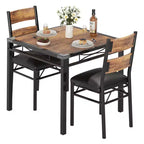 Set tavolo da pranzo per 4, con 4 sedie imbottite, set da 5 pezzi tavolo da cucina e sala da pranzo in legno con protezione angolare per cucina, appartamento, piccoli spazi
