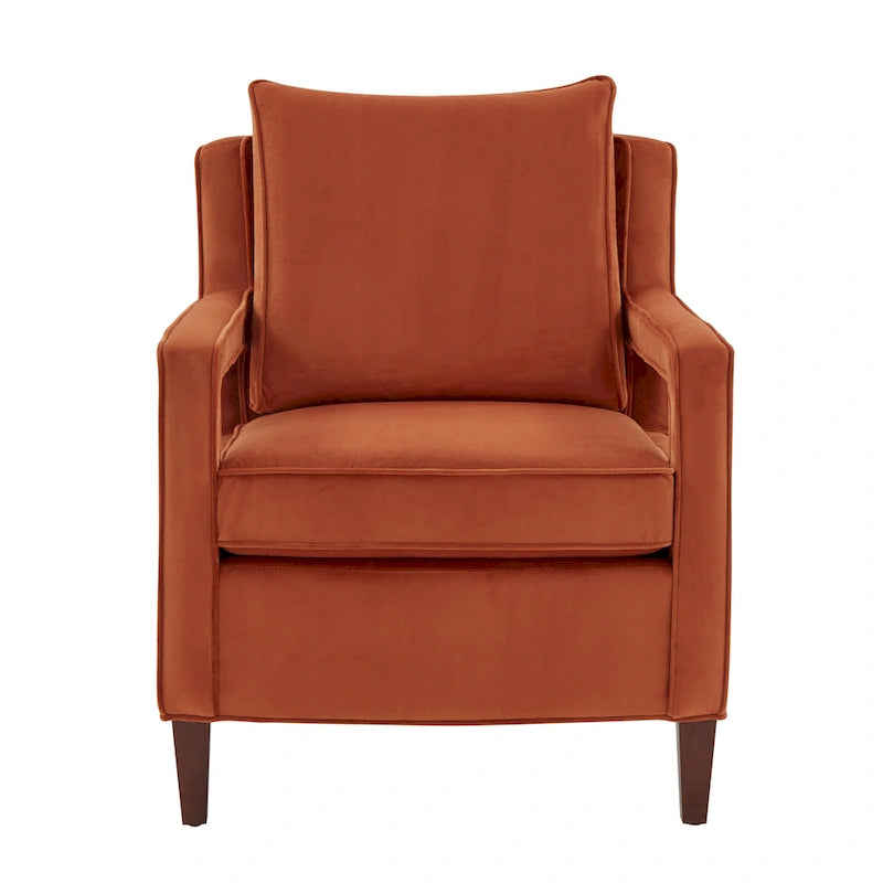 Poltrona accentuata in velluto Quinn di Greyson Living