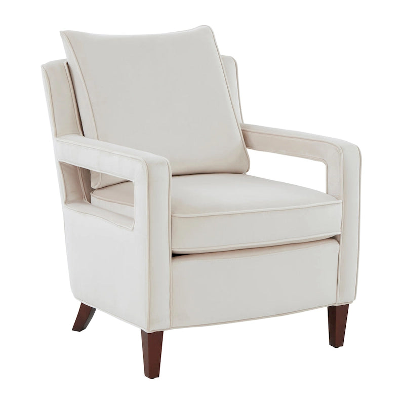 Poltrona accentuata in velluto Quinn di Greyson Living