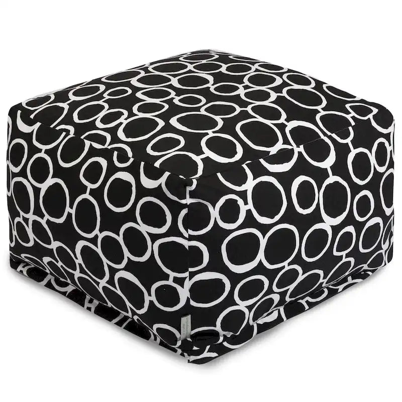 Majestic Home Goods Pouf Ottomano da Interno Fusion Cotone 27 in L x 27 in W x 17 in H