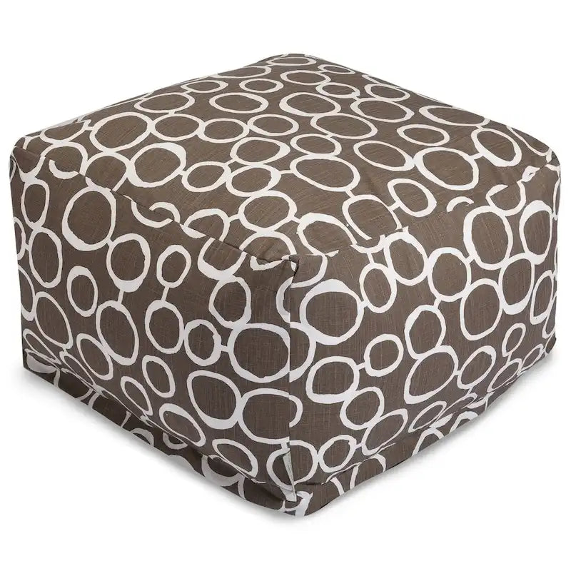 Majestic Home Goods Pouf Ottomano da Interno Fusion Cotone 27 in L x 27 in W x 17 in H