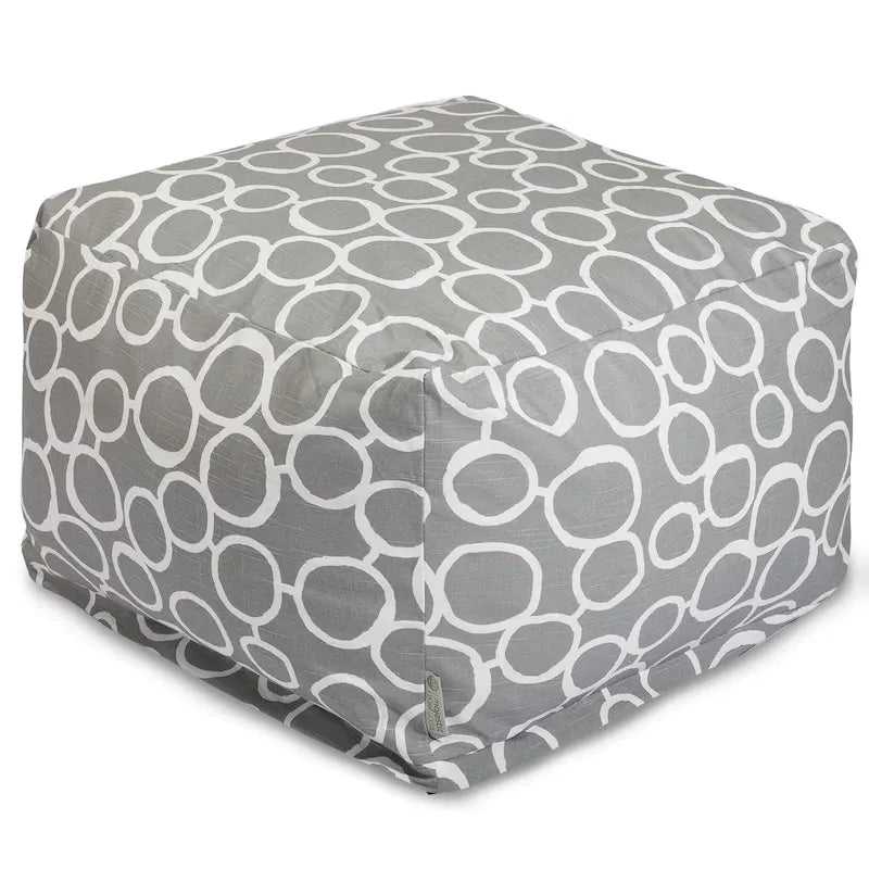 Majestic Home Goods Pouf Ottomano da Interno Fusion Cotone 27 in L x 27 in W x 17 in H