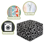 Majestic Home Goods Pouf Ottomano da Interno Fusion Cotone 27 in L x 27 in W x 17 in H