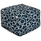 Majestic Home Goods Pouf Ottomano da Interno Fusion Cotone 27 in L x 27 in W x 17 in H