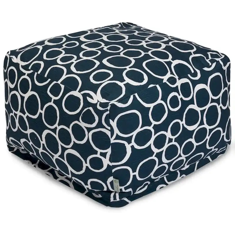 Majestic Home Goods Pouf Ottomano da Interno Fusion Cotone 27 in L x 27 in W x 17 in H