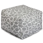 Majestic Home Goods Pouf Ottomano da Interno Fusion Cotone 27 in L x 27 in W x 17 in H