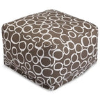 Majestic Home Goods Pouf Ottomano da Interno Fusion Cotone 27 in L x 27 in W x 17 in H