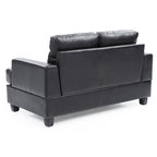Divano lineare Sandridge 58 pollici L con braccioli svasati in similpelle - 34L x 58P x 36A