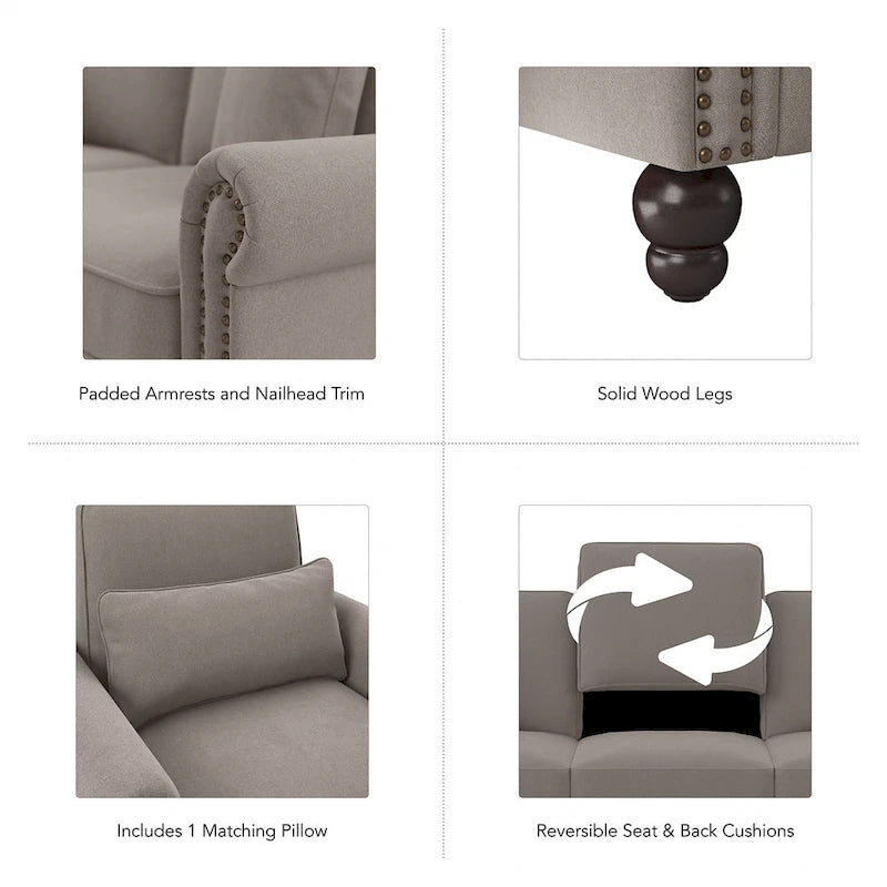 Poltroncina Coventry con braccioli di Bush Furniture