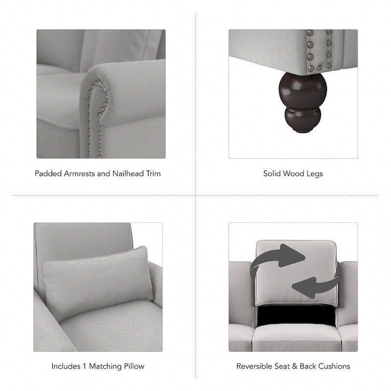 Poltroncina Coventry con braccioli di Bush Furniture