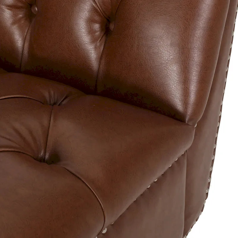 Varnell Chaise longue contemporanea con bottoni capitonné di Christopher Knight Home - 64,25 L x 29,00 P x 33,75 A