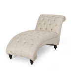 Varnell Chaise longue contemporanea con bottoni capitonné di Christopher Knight Home - 64,25 L x 29,00 P x 33,75 A