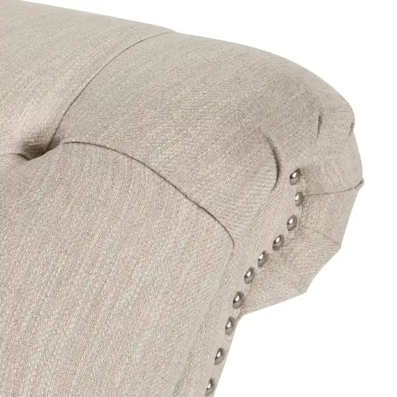 Varnell Chaise longue contemporanea con bottoni capitonné di Christopher Knight Home - 64,25 L x 29,00 P x 33,75 A