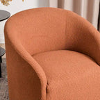 Poltrona a botte girevole imbottita in bouclé KINWELL 32W (set da 2)