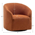 Poltrona a botte girevole imbottita in bouclé KINWELL 32W (set da 2)