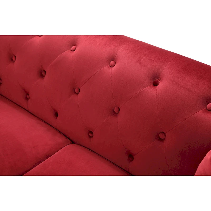 Divano Pompano Velvet con Bottoni Trapuntati