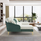 Ouyessir Divano componibile a U a 4 posti con doppia chaise longue
