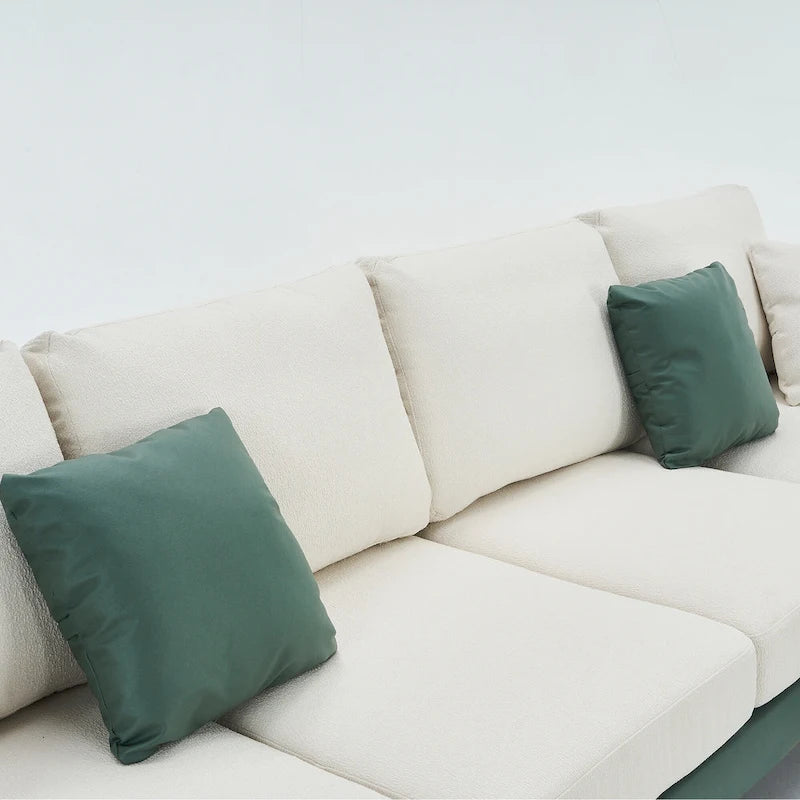Ouyessir Divano componibile a U a 4 posti con doppia chaise longue