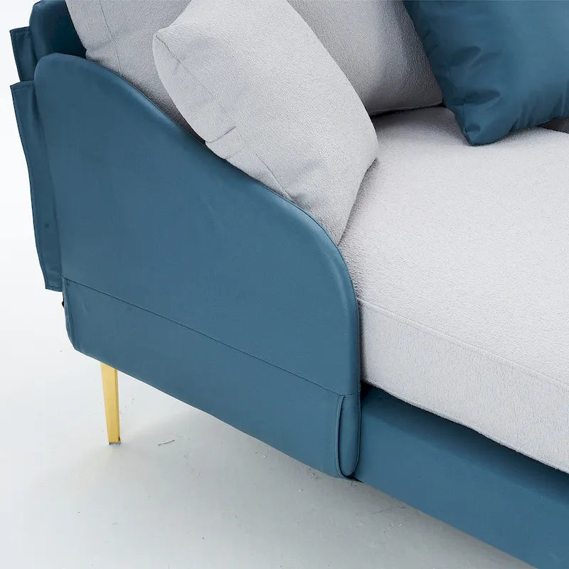 Ouyessir Divano componibile a U a 4 posti con doppia chaise longue