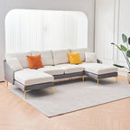 Ouyessir Divano componibile a U a 4 posti con doppia chaise longue