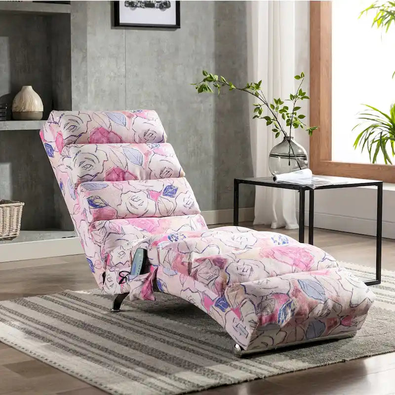 Sedia massaggiante reclinabile oversize moderna trapuntata per soggiorno, camera da letto