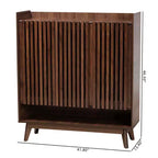 Scarpiera Delaire in Legno Finitura Noce Marrone Stile Moderno Mid-Century