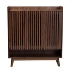 Scarpiera Delaire in Legno Finitura Noce Marrone Stile Moderno Mid-Century