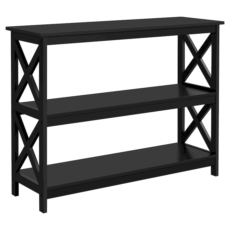 Yaheetech Consolle da Ingresso in Legno a 3 Ripiani Design X