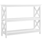 Yaheetech Consolle da Ingresso in Legno a 3 Ripiani Design X