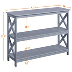 Yaheetech Consolle da Ingresso in Legno a 3 Ripiani Design X
