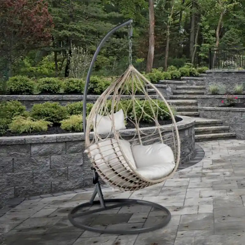 Lozova Hanging Basket Chair, Wood