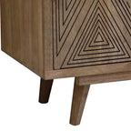 Mobile TV Bidi Mid-Century Modern da 56 pollici in Legno con 2 Ripiani Aperti di Furniture of America