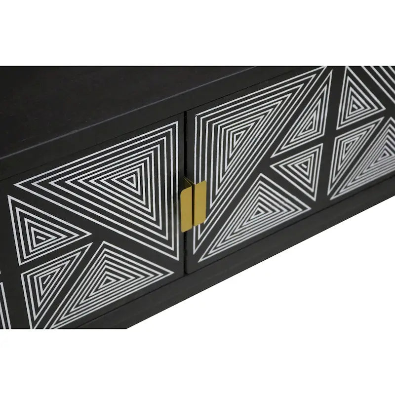 Mobile TV Bidi Mid-Century Modern da 56 pollici in Legno con 2 Ripiani Aperti di Furniture of America
