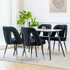 Set di 2 sedie da pranzo contemporanee imbottite in velluto Clihome