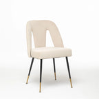 Set di 2 sedie da pranzo contemporanee imbottite in velluto Clihome