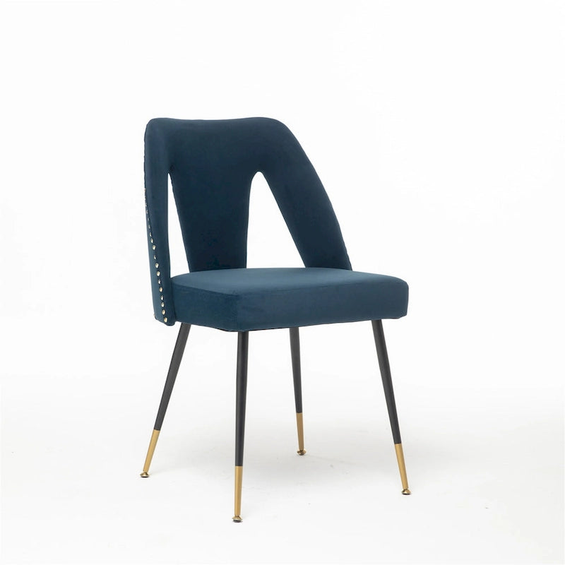 Set di 2 sedie da pranzo contemporanee imbottite in velluto Clihome